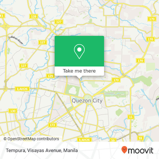Tempura, Visayas Avenue map