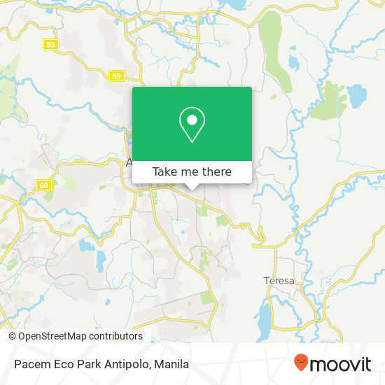 Pacem Eco Park Antipolo map