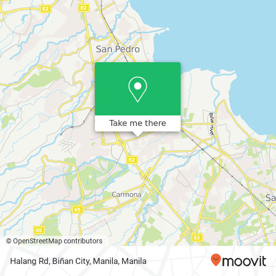 Halang Rd, Biñan City, Manila map