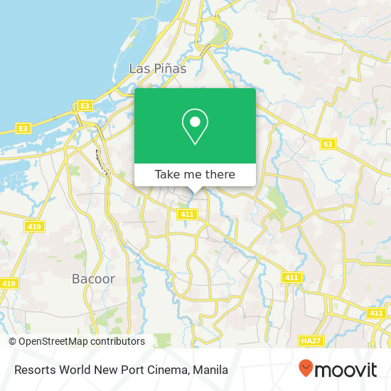Resorts World New Port Cinema map