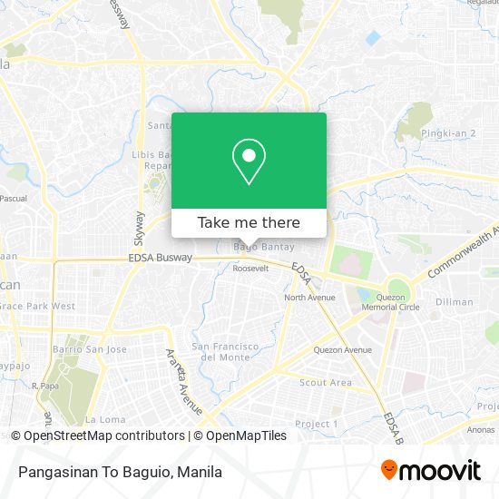 Pangasinan To Baguio map