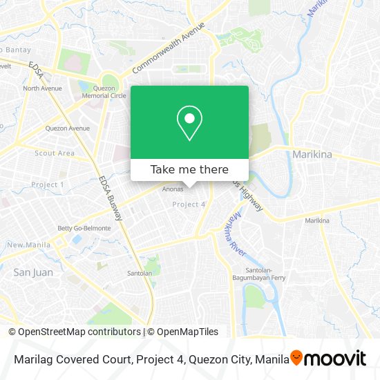 Marilag Covered Court, Project 4, Quezon City map