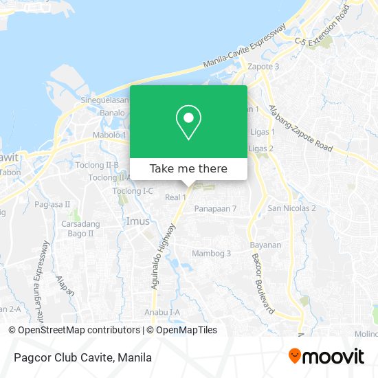 Pagcor Club Cavite map