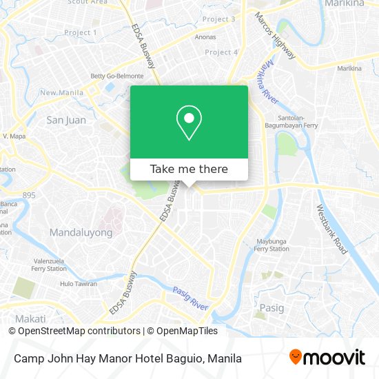 Camp John Hay Manor Hotel Baguio map