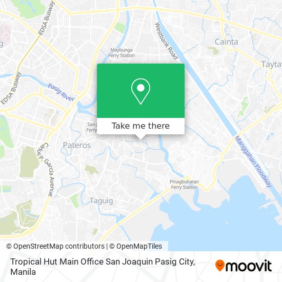 Tropical Hut Main Office San Joaquin Pasig City map