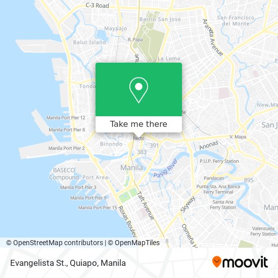 Evangelista St., Quiapo map