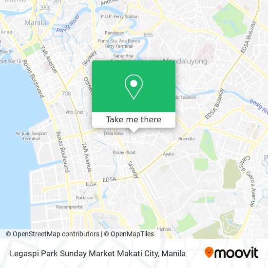 Legaspi Park Sunday Market Makati City map