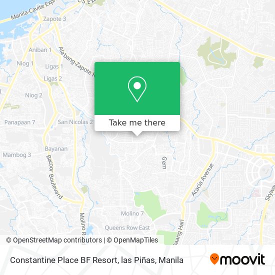 Constantine Place BF Resort, las Piñas map