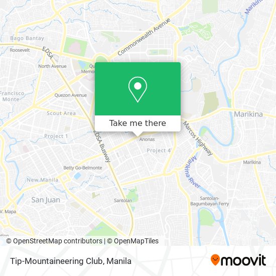 Tip-Mountaineering Club map