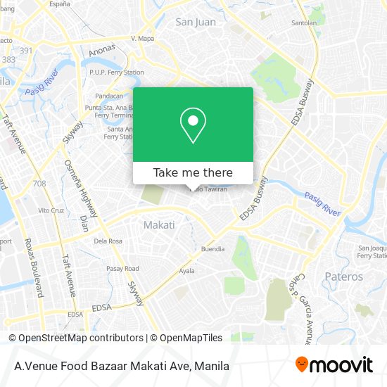 A.Venue Food Bazaar Makati Ave map