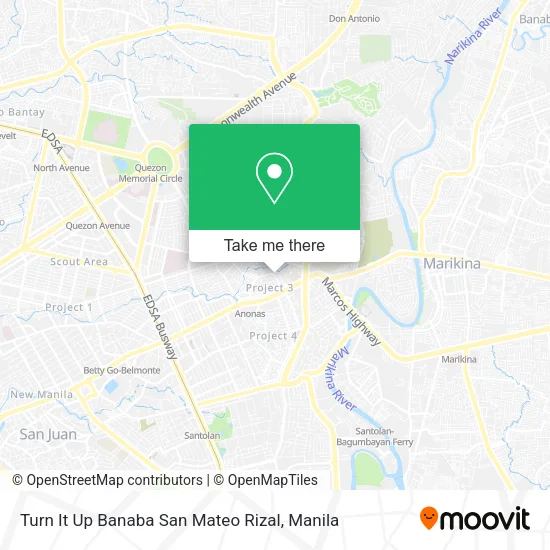 Turn It Up Banaba San Mateo Rizal map