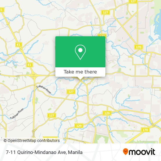 7-11 Quirino-Mindanao Ave map
