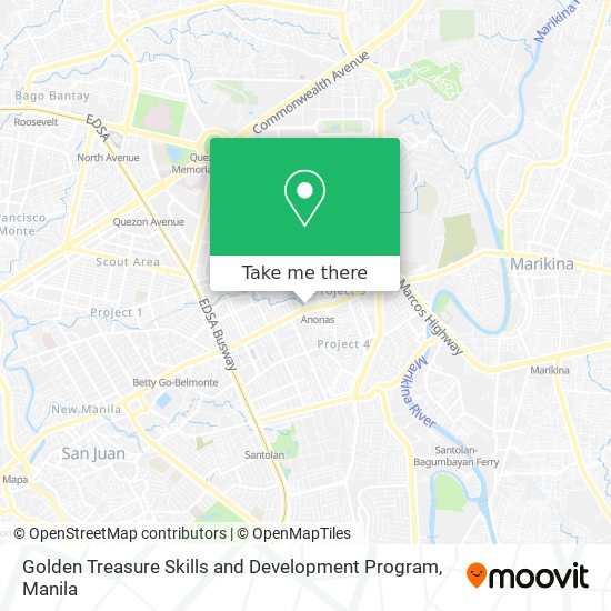 Golden Treasure Skills and Development Program map