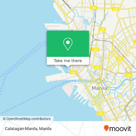 Calatagan-Manila map