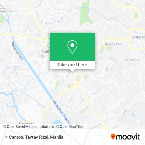 4 Cantos, Taytay Rizal map