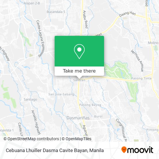 Cebuana Lhuiller Dasma Cavite Bayan map