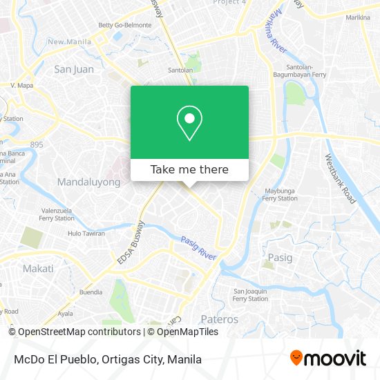 McDo El Pueblo, Ortigas City map
