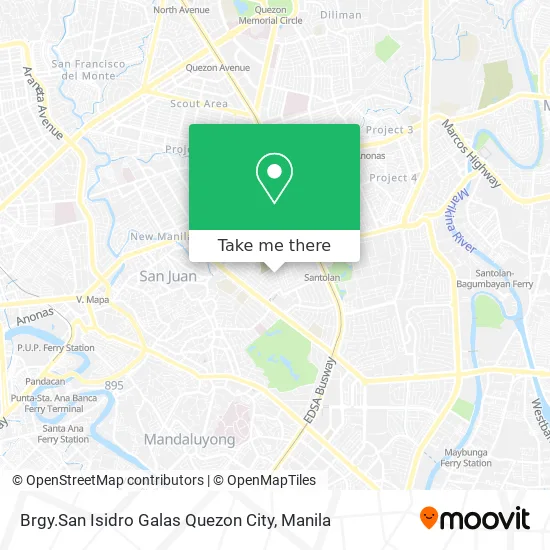 Galas Quezon City Map How To Get To Brgy.san Isidro Galas Quezon City In San Juan By Bus Or Train?