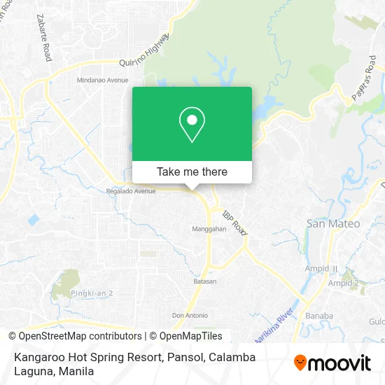 Kangaroo Hot Spring Resort, Pansol, Calamba Laguna map