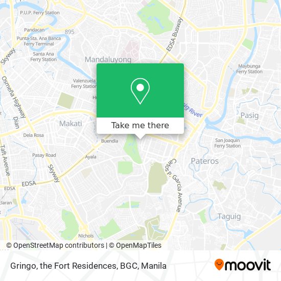 Gringo, the Fort Residences, BGC map