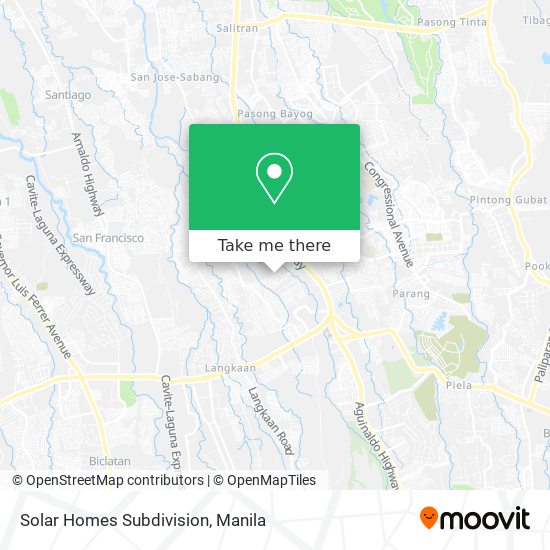 Solar Homes Subdivision map