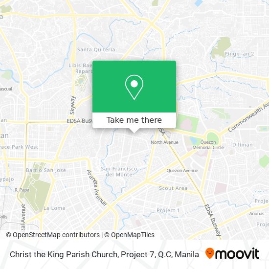 Christ the King Parish Church, Project 7, Q.C map