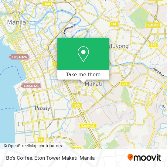 Bo's Coffee, Eton Tower Makati map