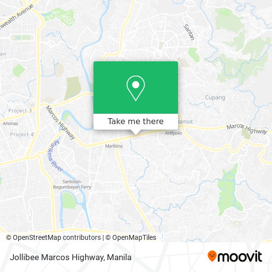 Jollibee Marcos Highway map