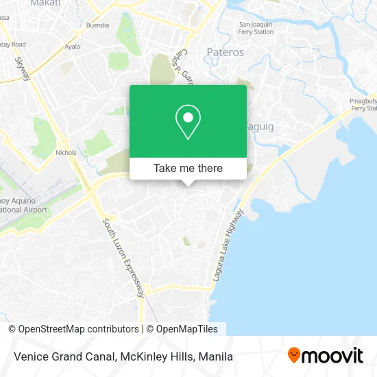 Venice Grand Canal, McKinley Hills map