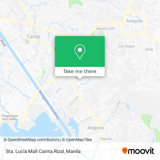 Sta. Lucia Mall Cainta Rizal map