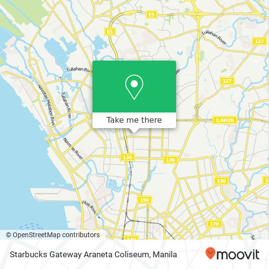 Starbucks Gateway Araneta Coliseum map