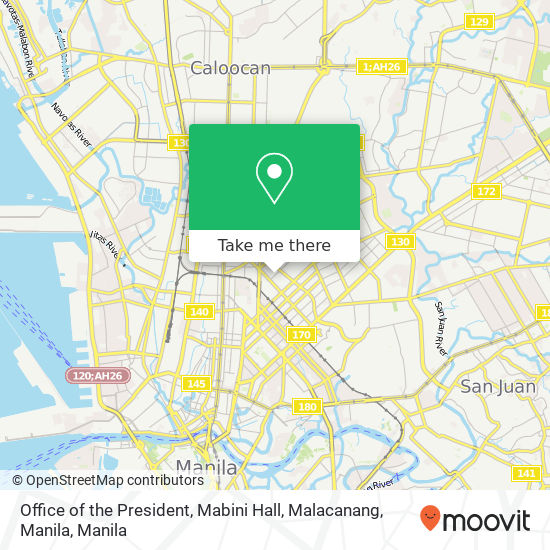 Office of the President, Mabini Hall, Malacanang, Manila map
