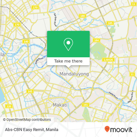 Abs-CBN Easy Remit map