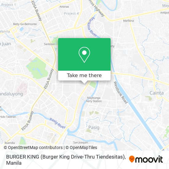 BURGER KING (Burger King Drive-Thru Tiendesitas) map