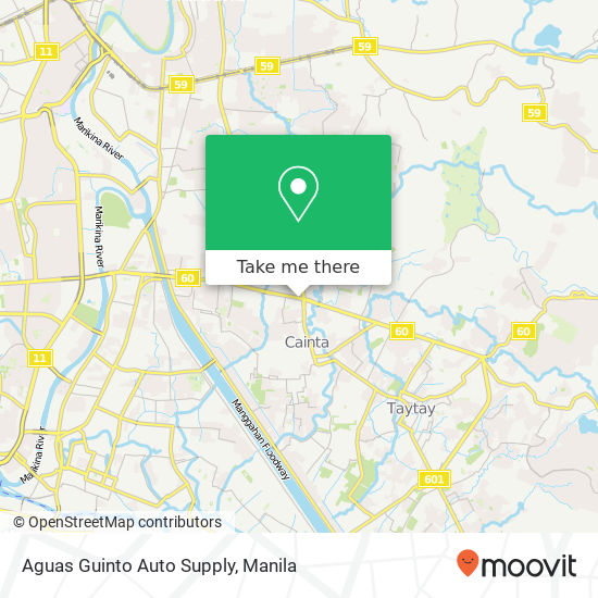 Aguas Guinto Auto Supply map