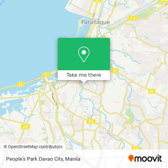 People's Park Davao City map