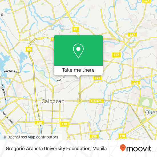 Gregorio Araneta University Foundation map