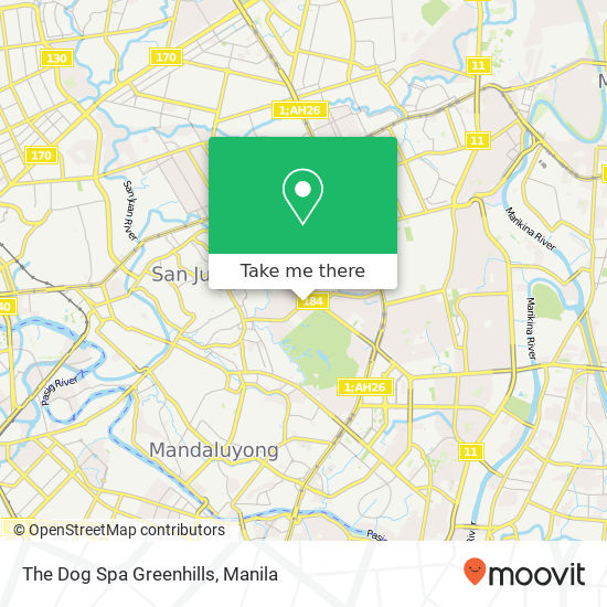 The Dog Spa Greenhills map