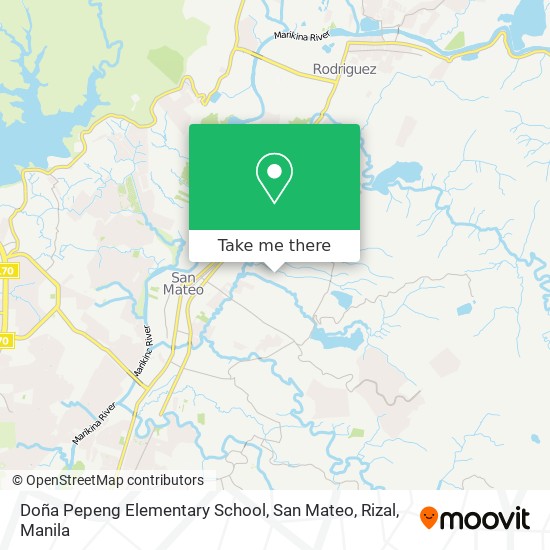 Doña Pepeng Elementary School, San Mateo, Rizal map