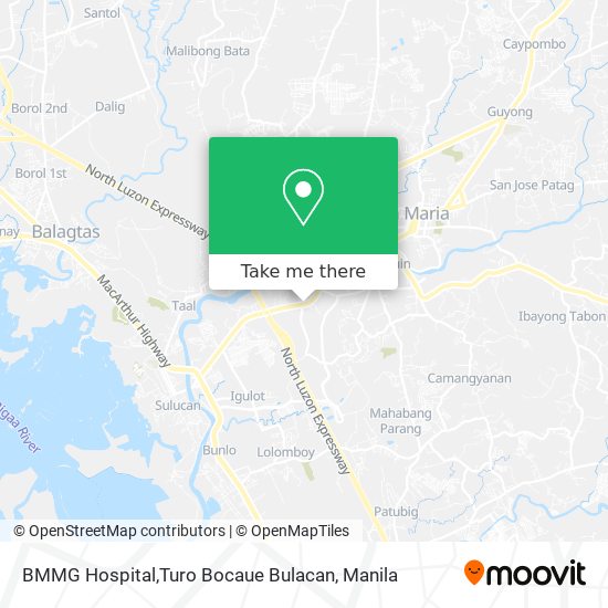 BMMG Hospital,Turo Bocaue Bulacan map
