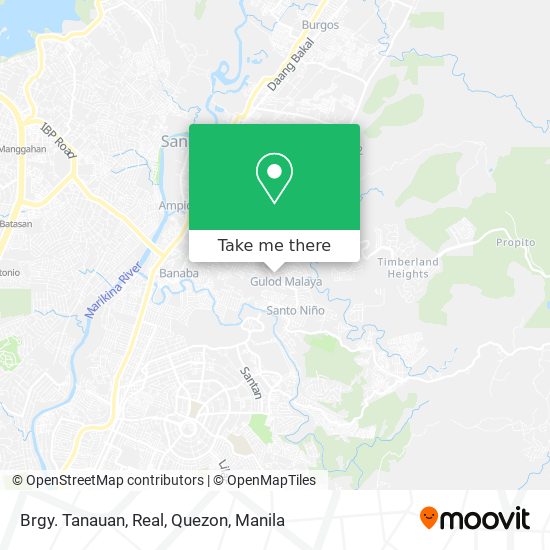 Brgy. Tanauan, Real, Quezon map