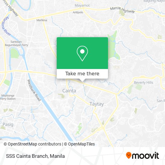 SSS Cainta Branch map