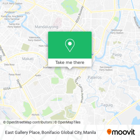 East Gallery Place, Bonifacio Global City map