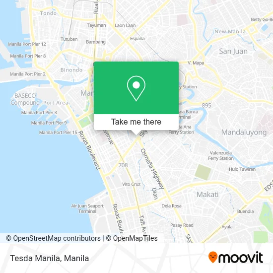 Tesda Manila map