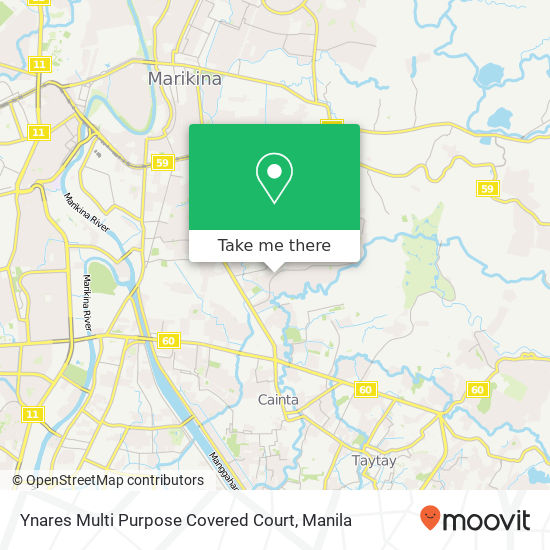 Ynares Multi Purpose Covered Court map