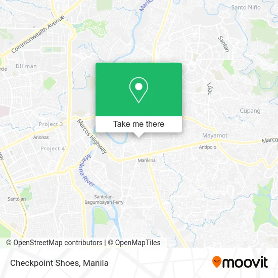 Checkpoint Shoes map