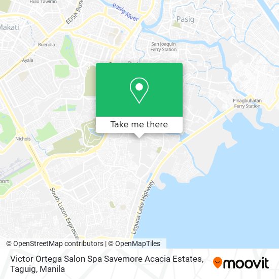 Victor Ortega Salon Spa Savemore Acacia Estates, Taguig map
