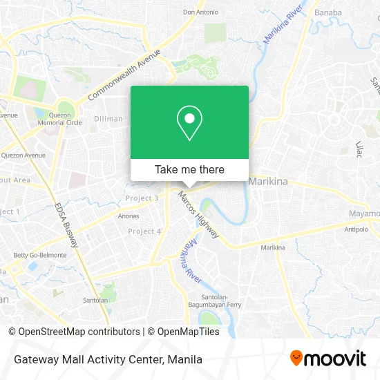 Gateway Mall Activity Center map