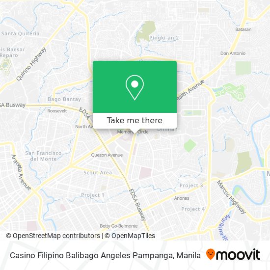 Casino Filipino Balibago Angeles Pampanga map