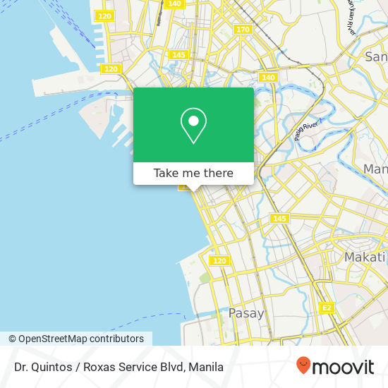 Dr. Quintos / Roxas Service Blvd map